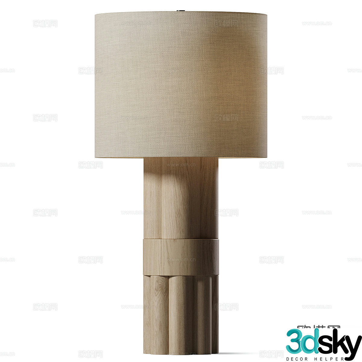 New Chinese style Wasabi desk lamp 3D model