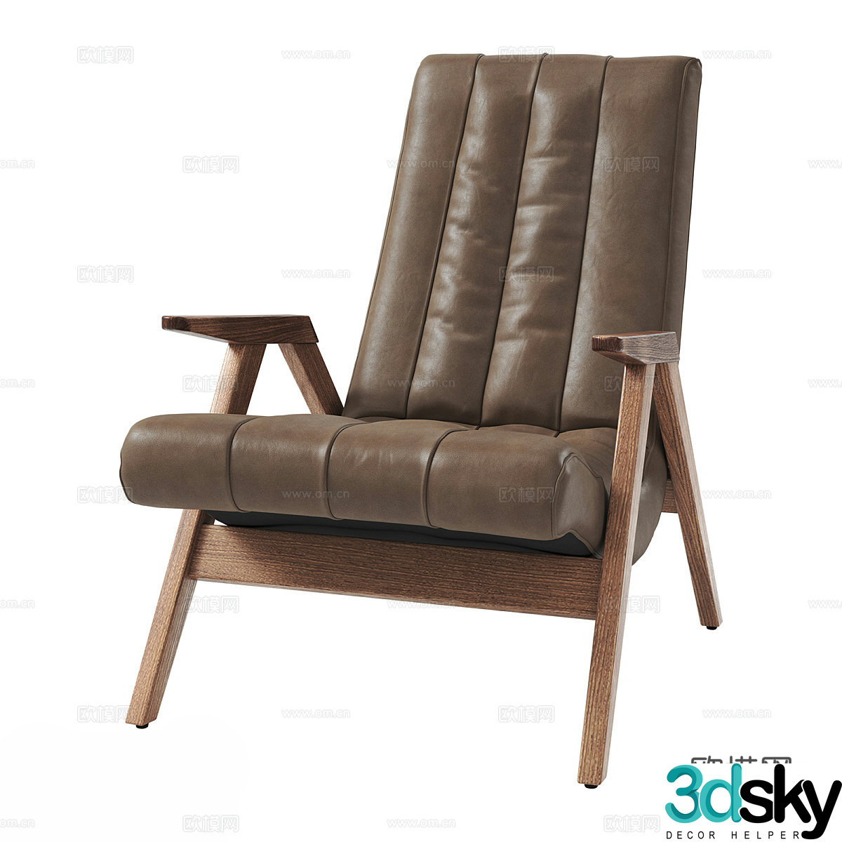 New Chinese style leisure chair 3d model