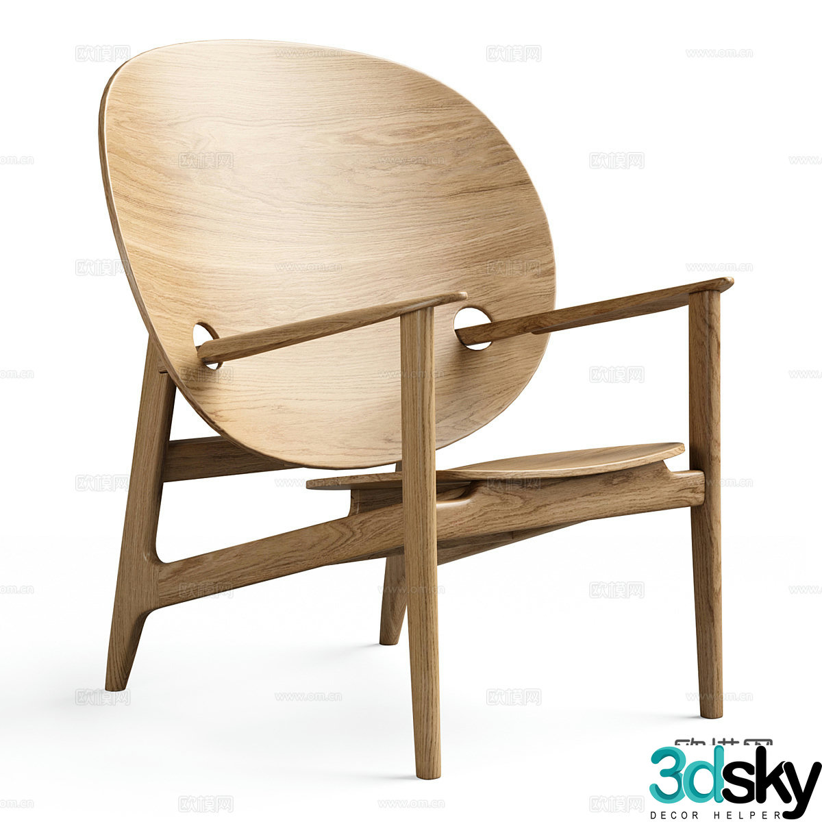New Chinese casual chair 3D model