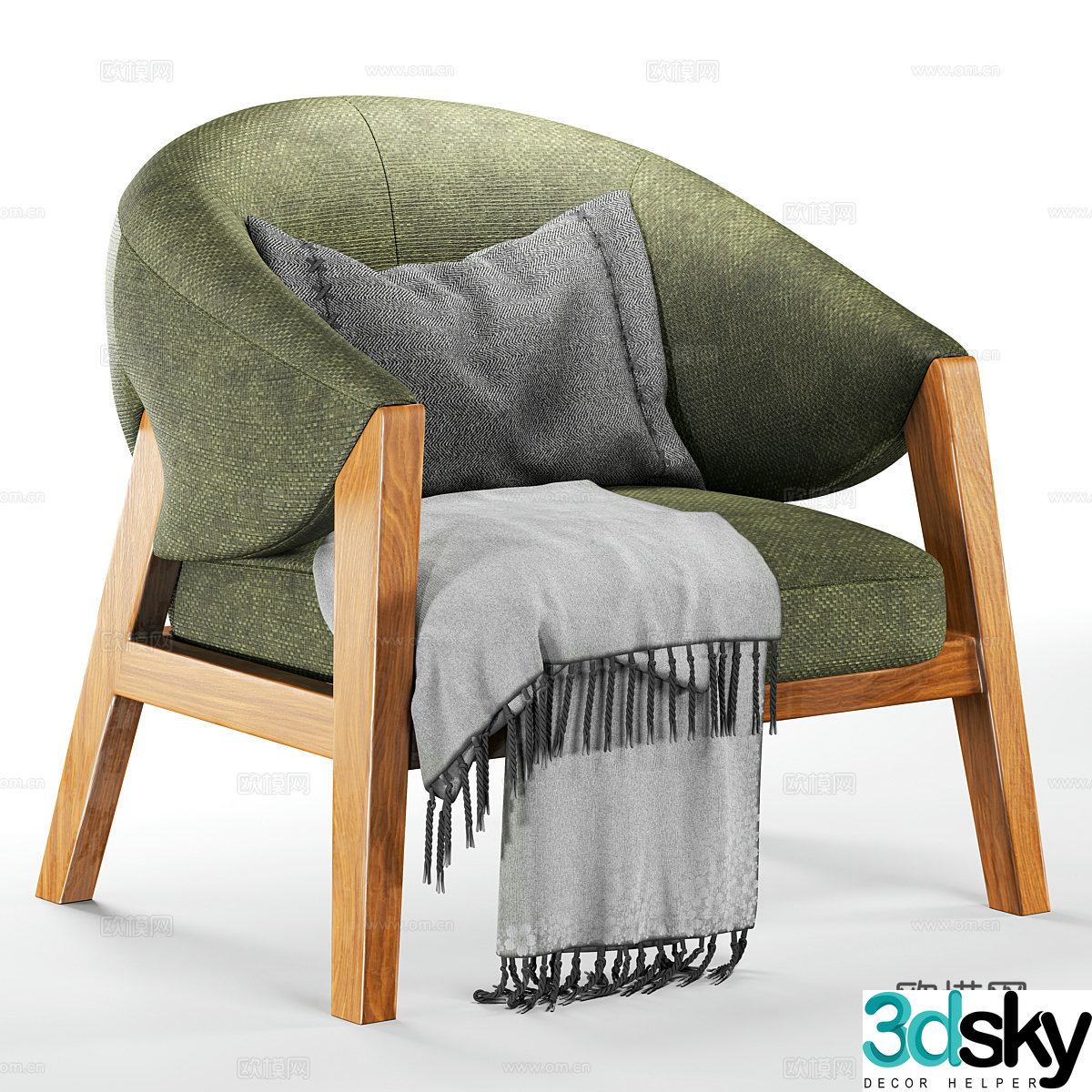 New Chinese casual chair 3D model