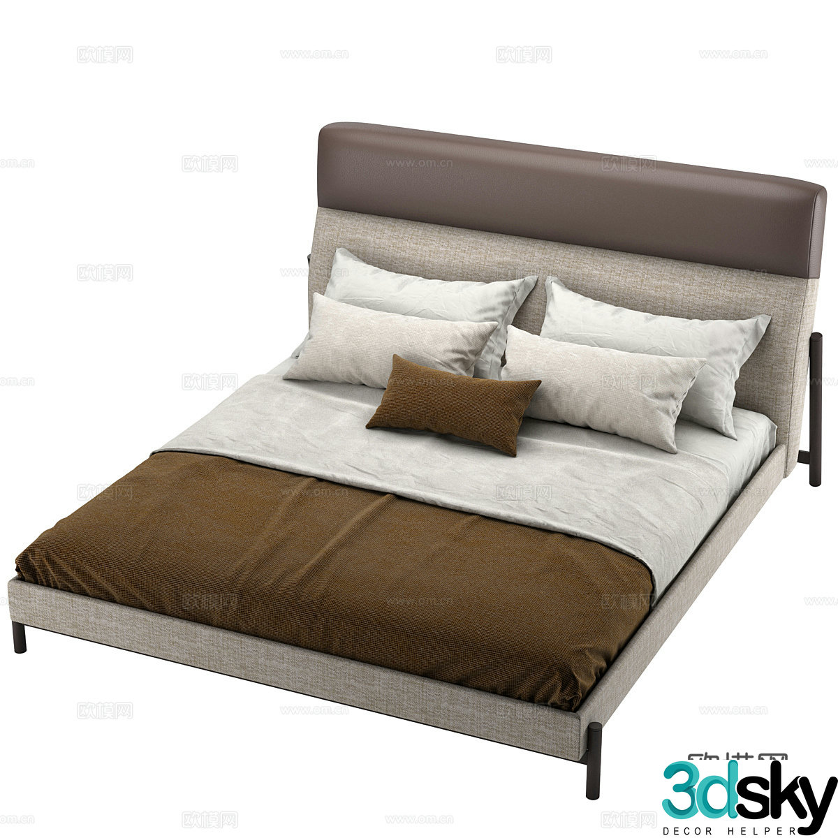 Double bed 3d model