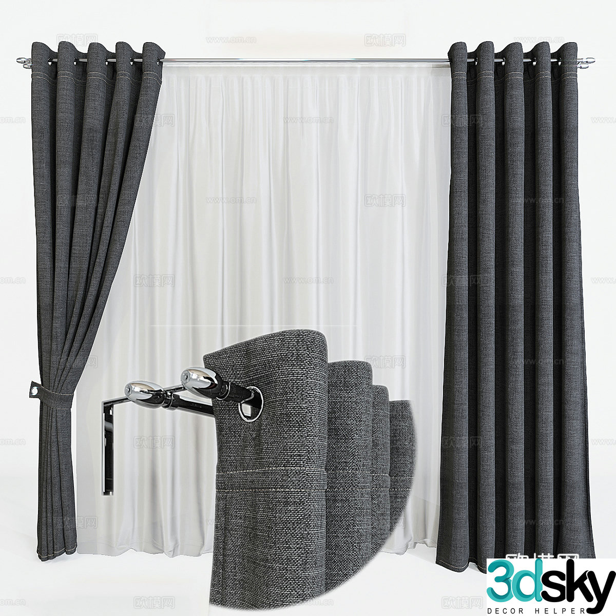 Curtain 3d model