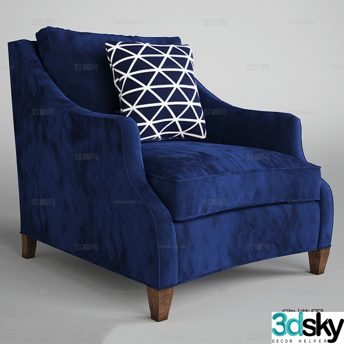 Single sofa 3d model