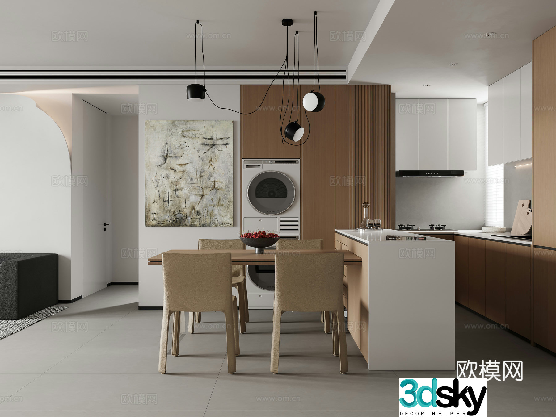 Modern restaurant 3d model