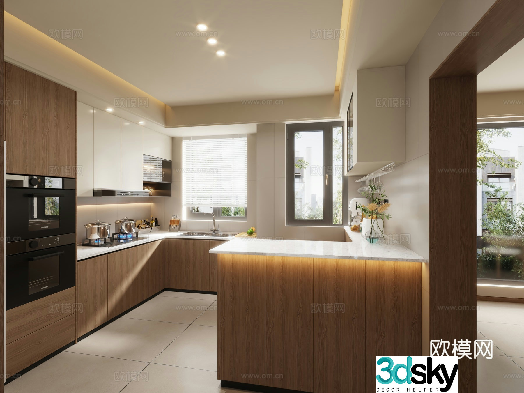 3D model of aesthetic kitchen renderings in Song Dynasty