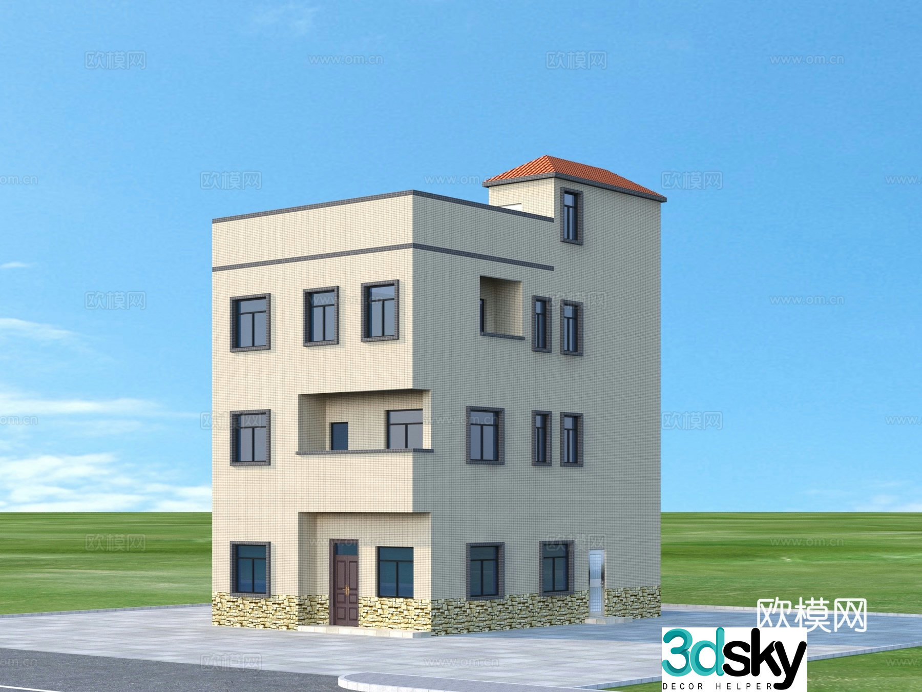 Private houses Private houses Residential buildings renderings 3d model