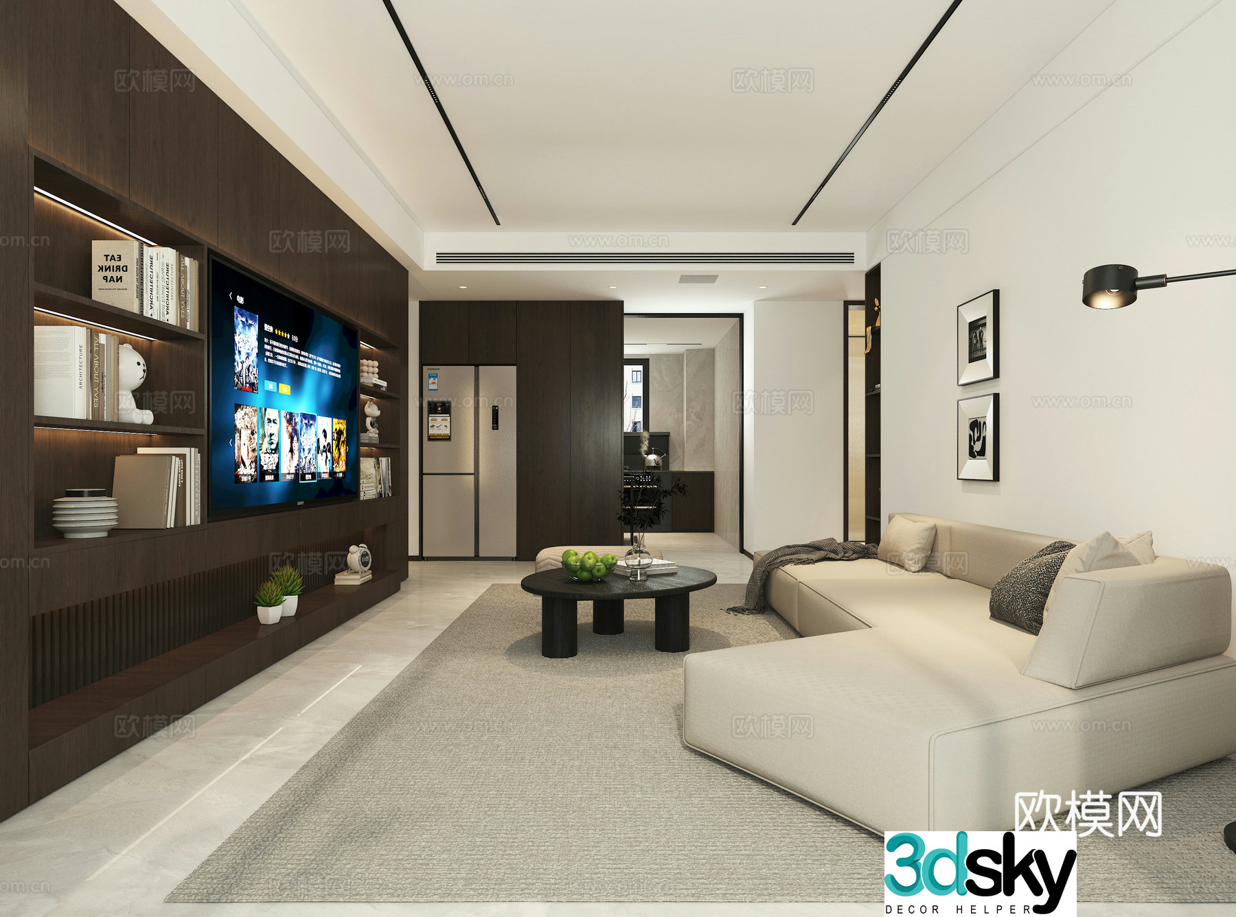Modern living room 3d model