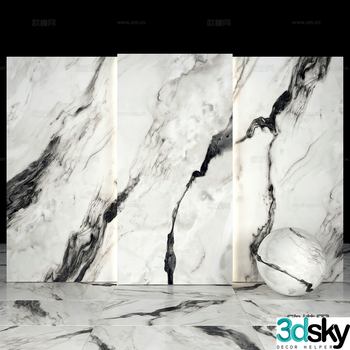 3d model of floor tiles