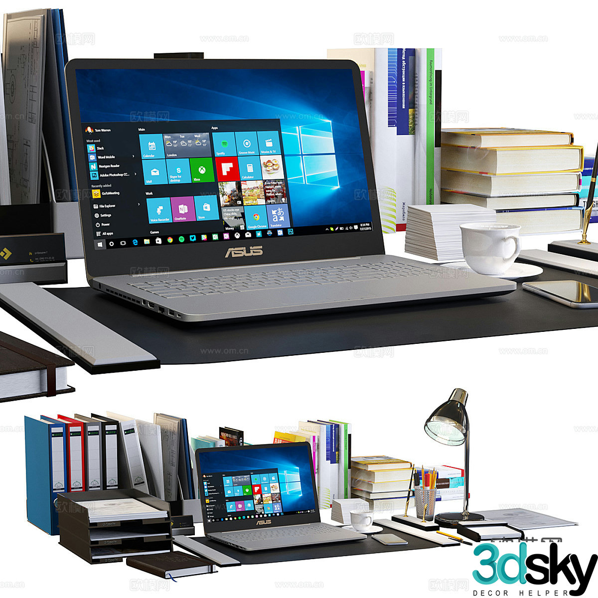 Computer Books 3D Model