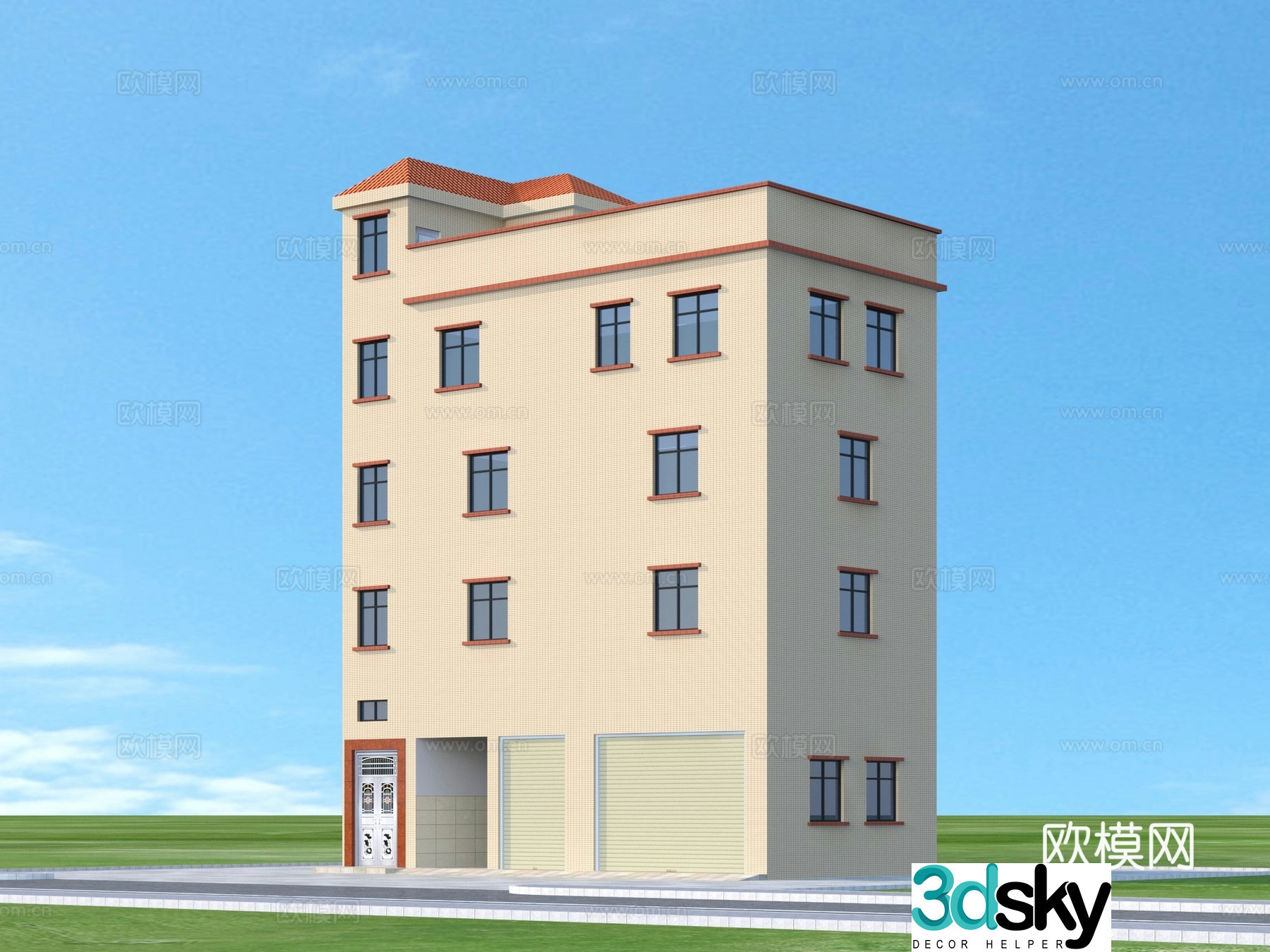 Private houses Private houses Residential buildings renderings 3d model