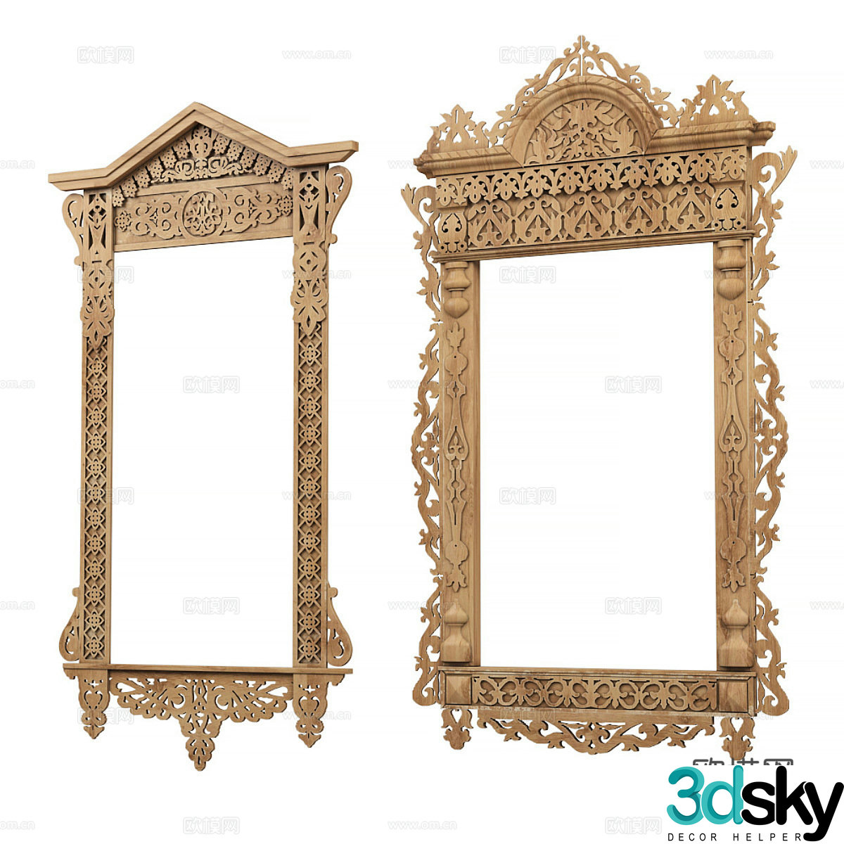 Carved frame 3d model