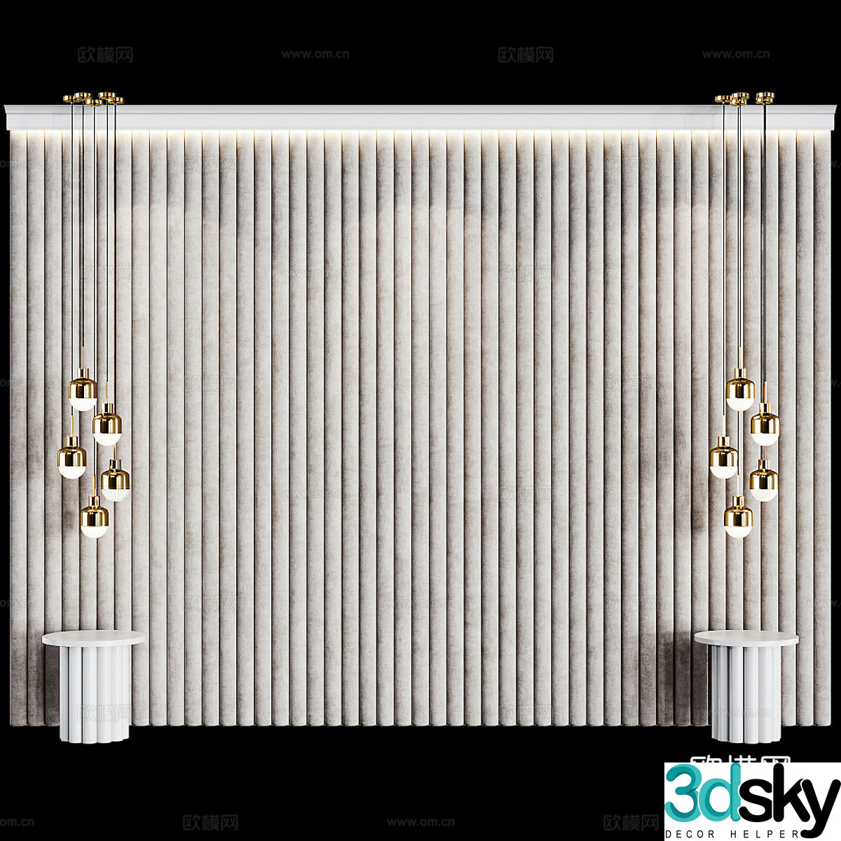 Background wall 3d model