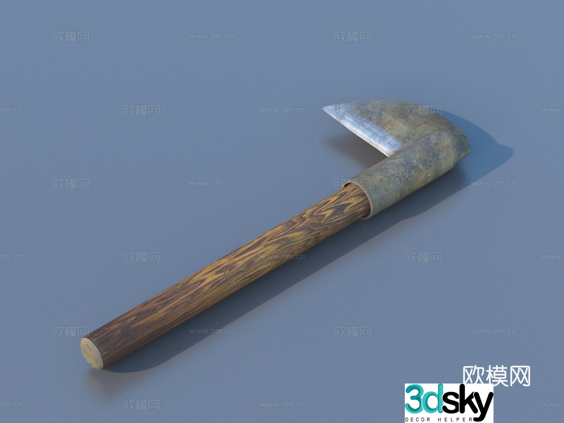 Hat knife sickle farm tool mowing knife 3d model