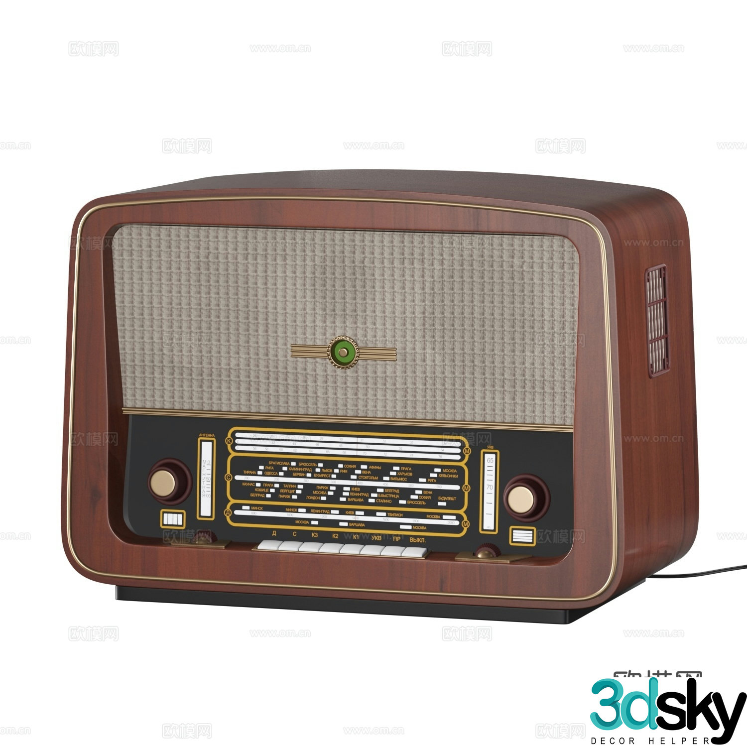 Retro radio 3d model