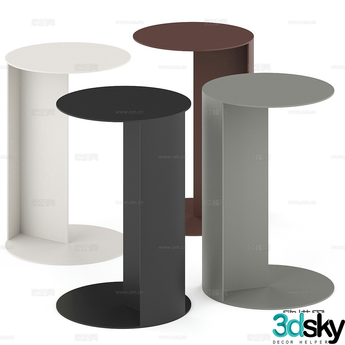 Modern Italian minimalist side 3D model