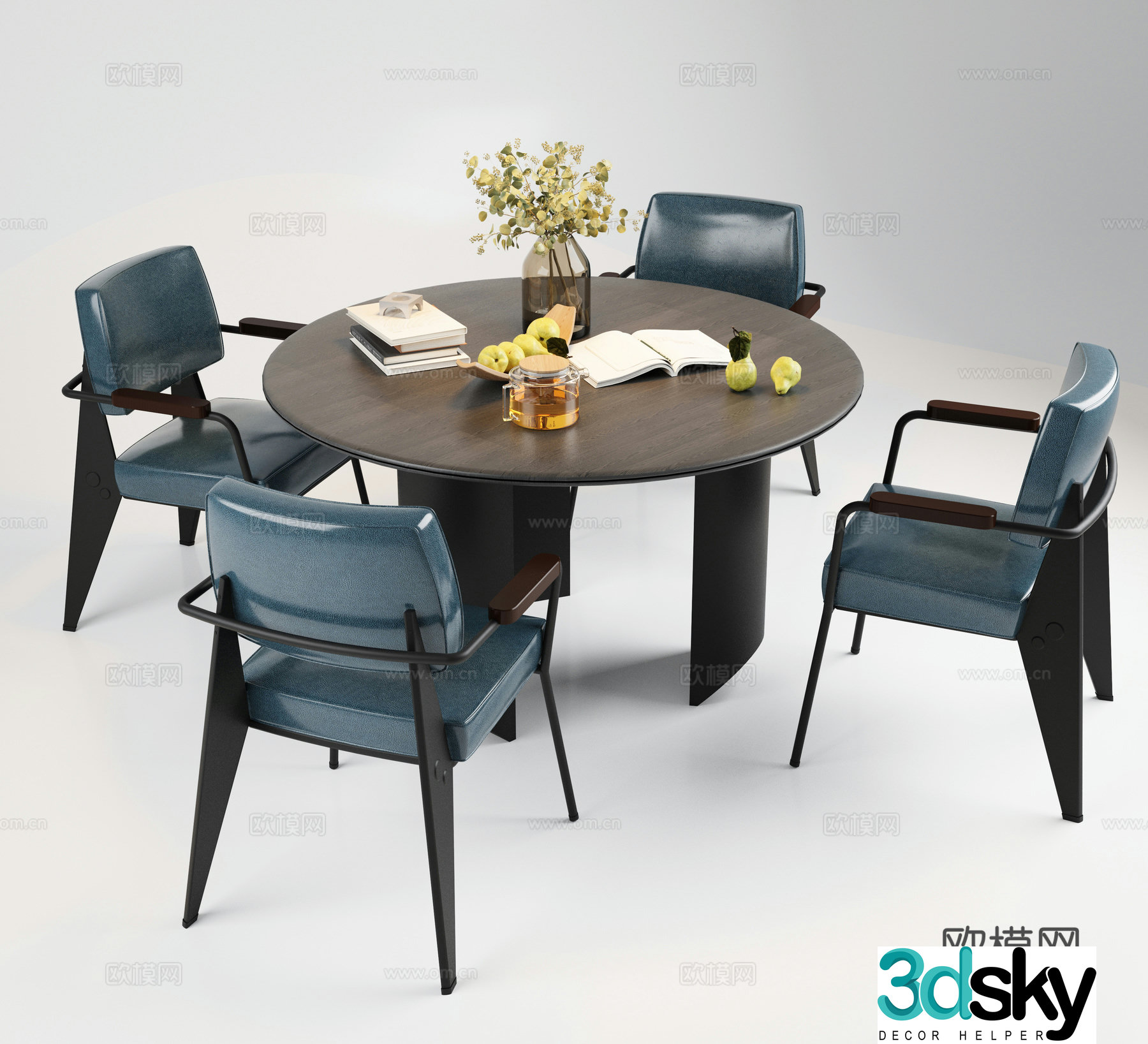 Restaurant Dining Table 3D Model