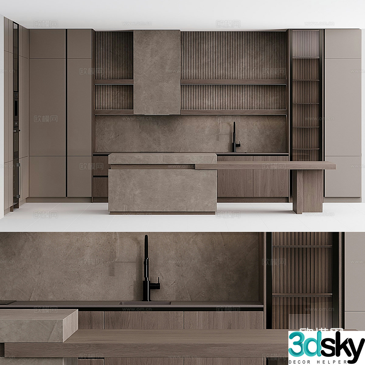 New Chinese style Wasabi cabinet 3D model