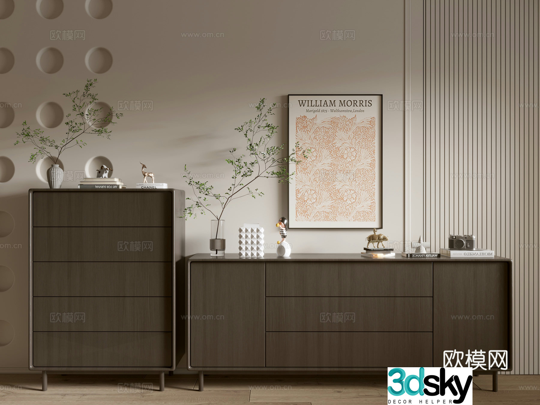 Modern wood grain cabinet minimalist wind cabinet whole cabinet sideboard cabinet balcony cabinet storage cabinet 3d model
