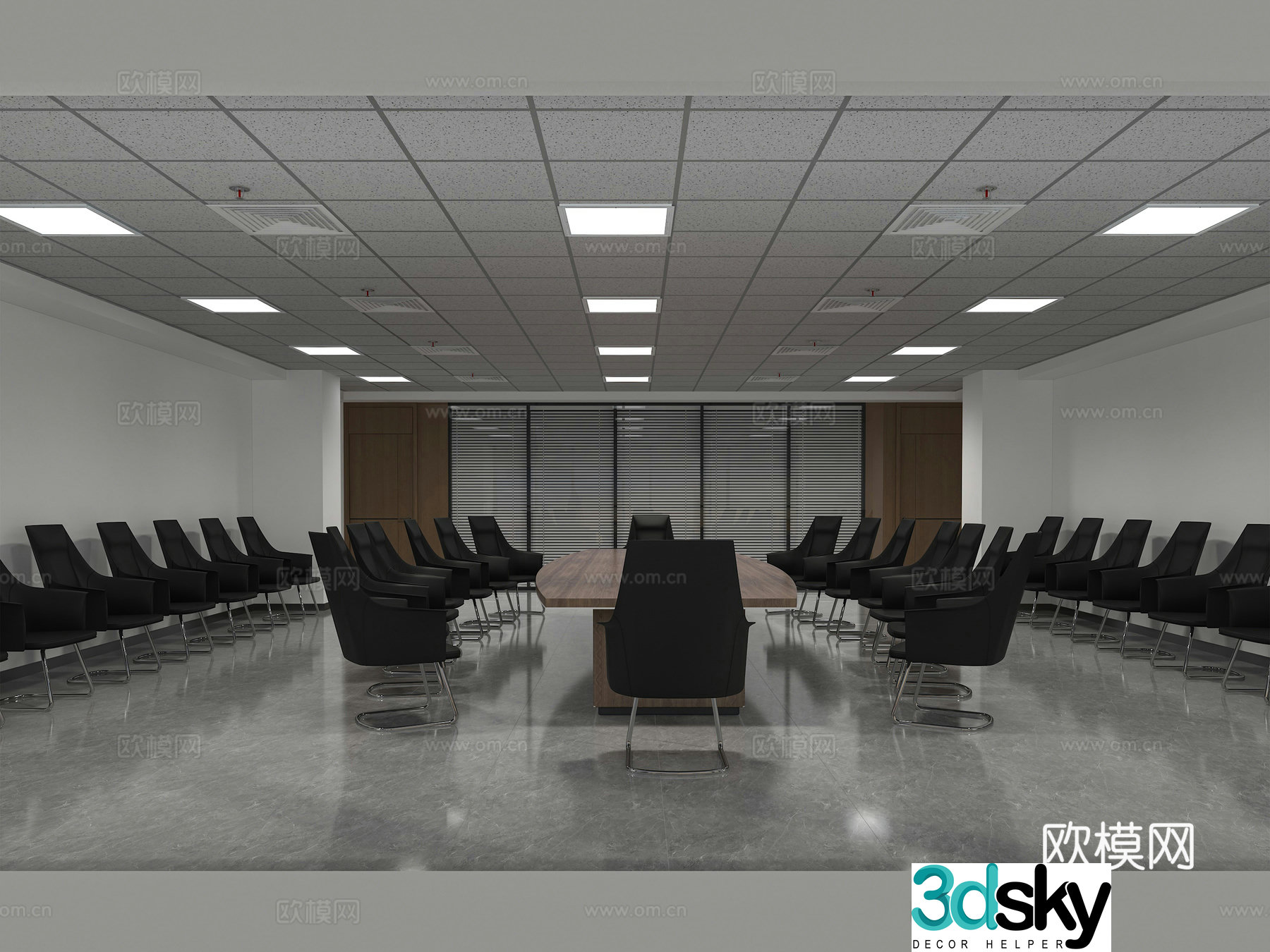 Modern conference room 3d model