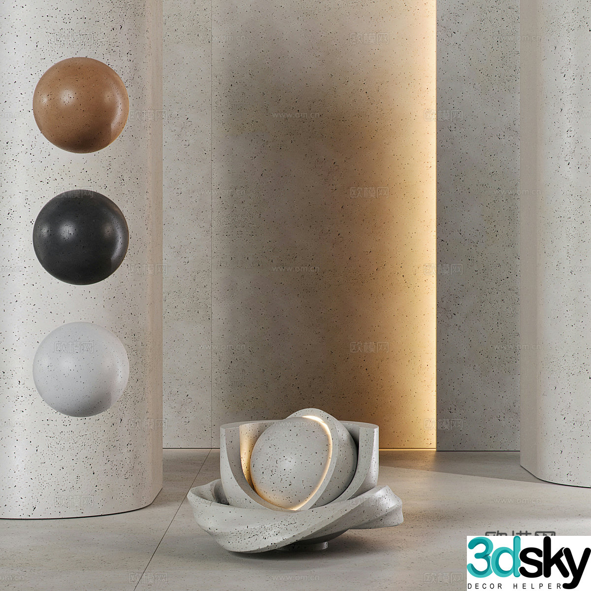 3d model of floor tiles
