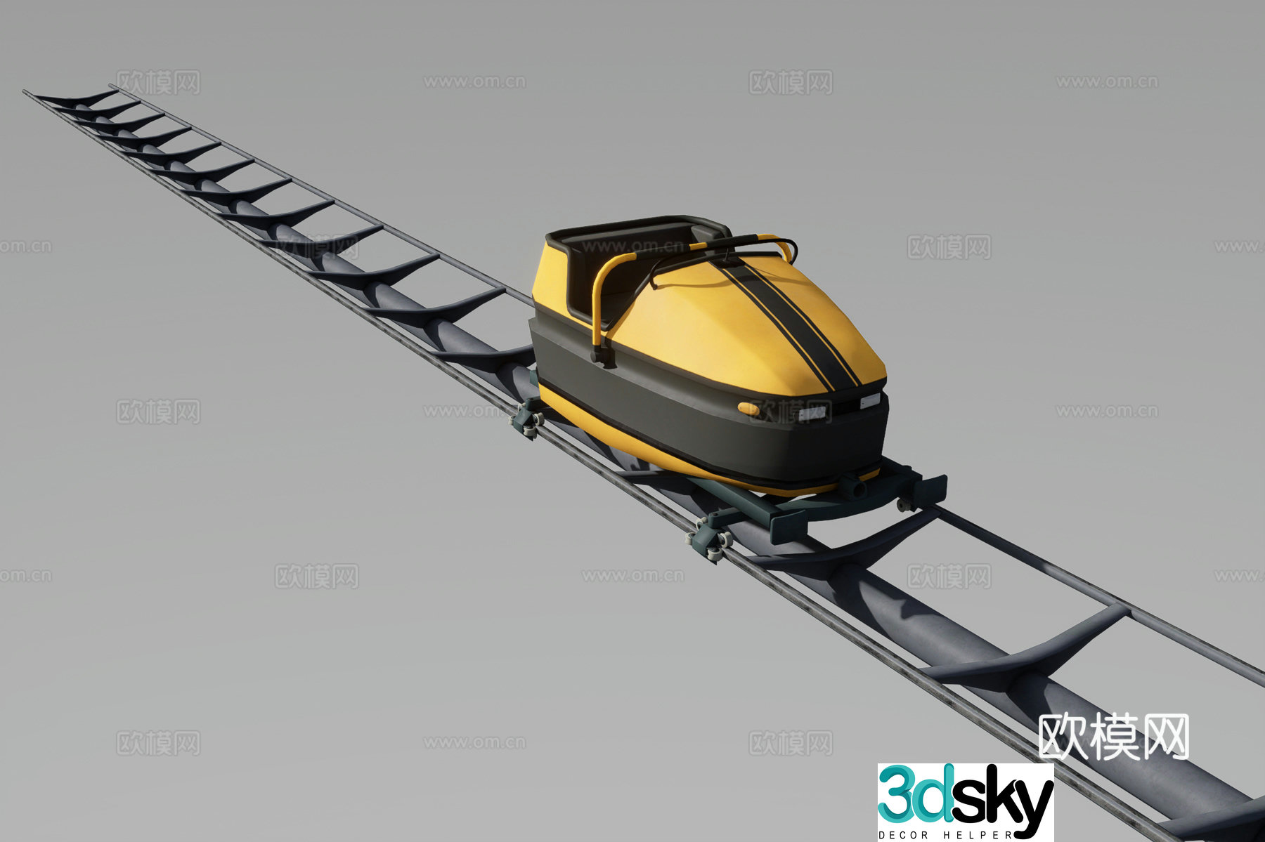 Roller Coaster 3D Model
