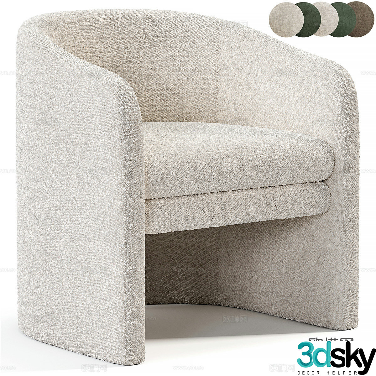 Modern Italian casual sofa 3d model