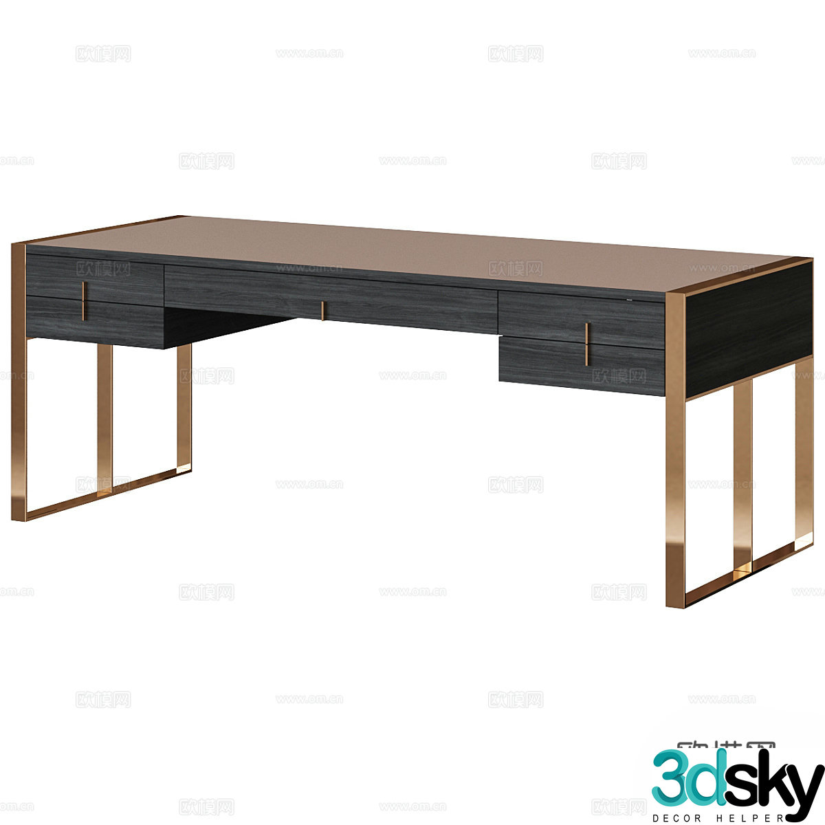 Modern light luxury desk 3D model
