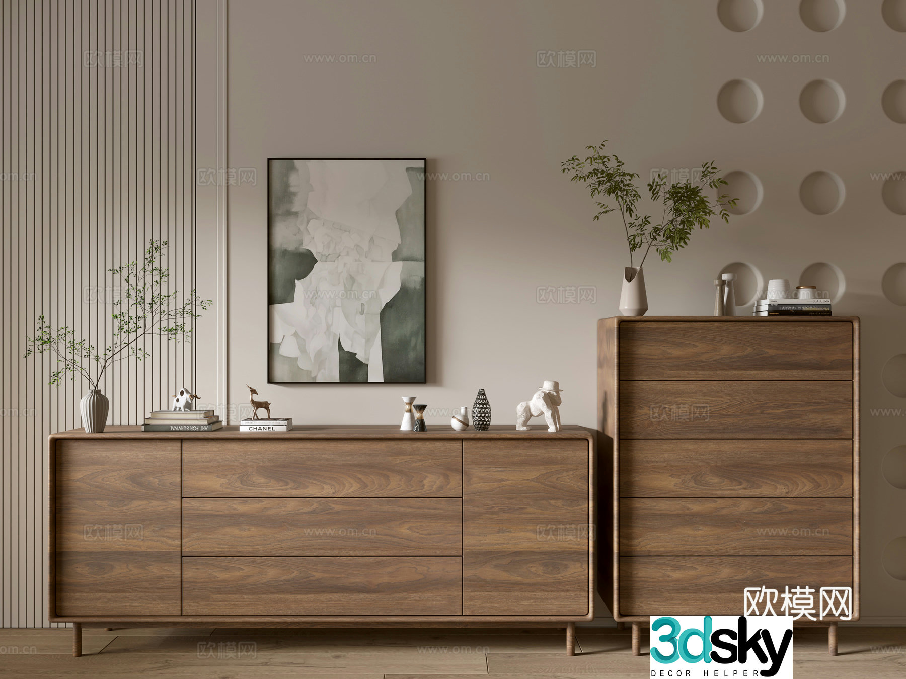 Modern wood grain cabinet minimalist wind cabinet whole cabinet sideboard cabinet balcony cabinet storage cabinet 3d model
