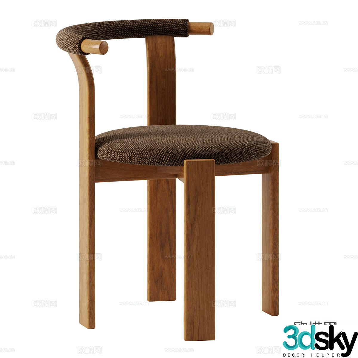 New Chinese style Wasabi single chair 3D model