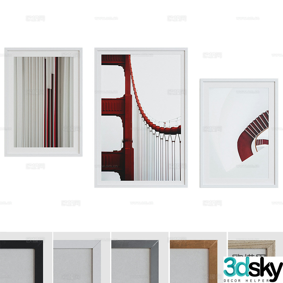 Modern Italian hanging painting 3d model