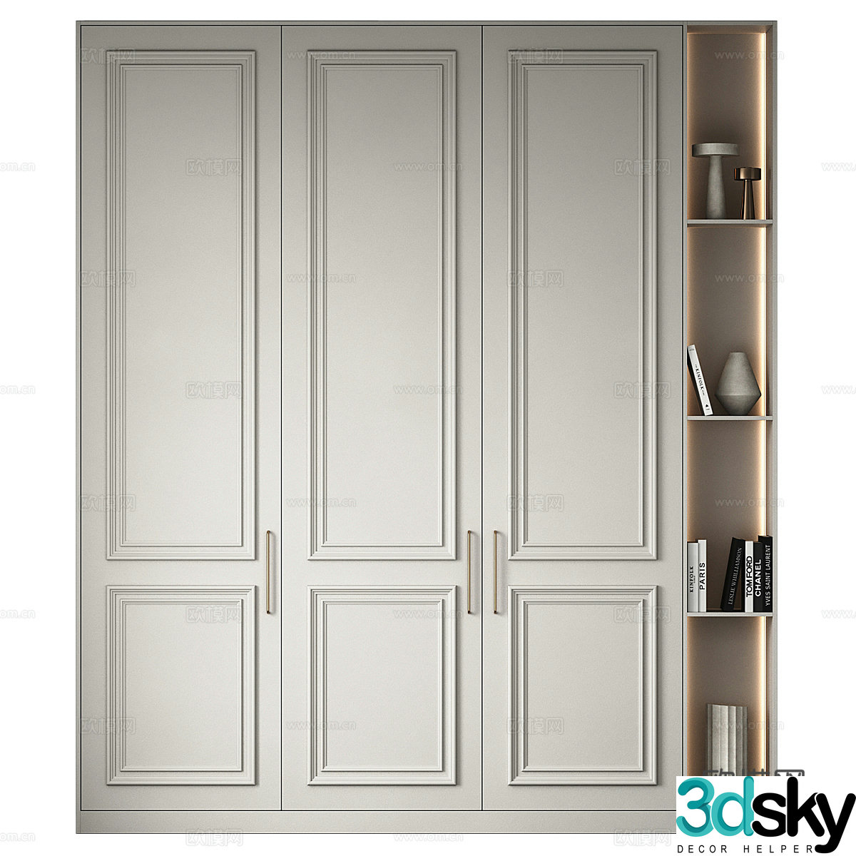 3D model of door opening wardrobe