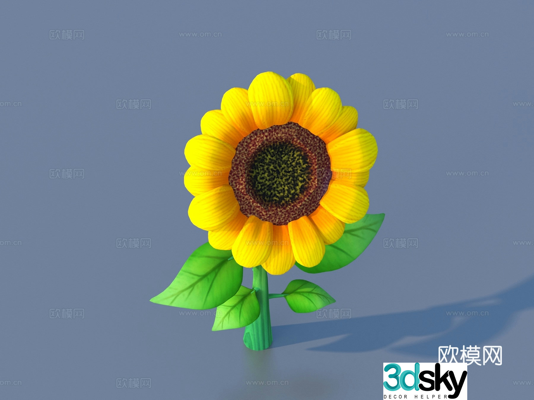 Cartoon Plants Shrub Flowers and Plants 3d Model