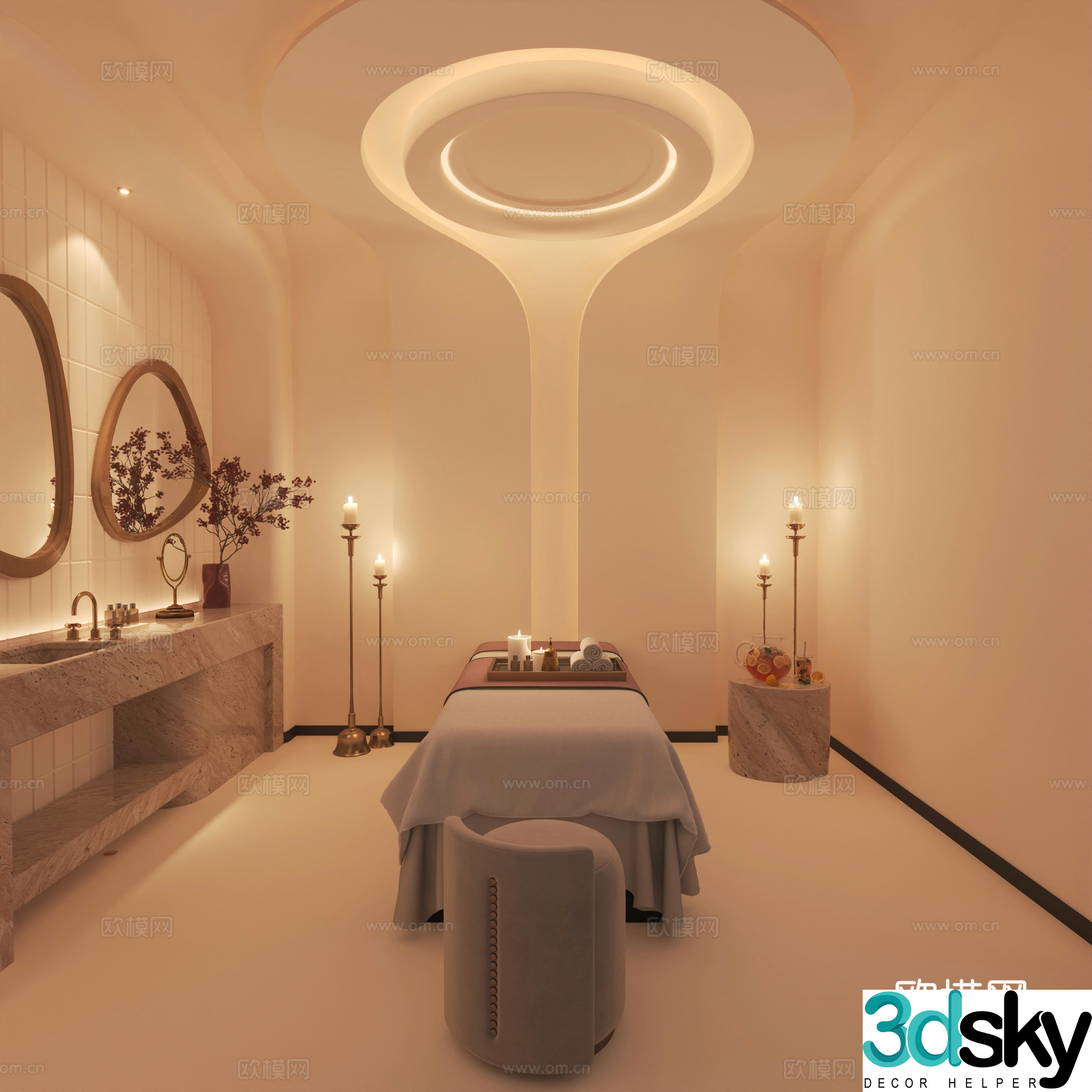 Modern Wasabi Beauty Salon_Beauty Salon_Shop_Massage Private Room_Room Bathroom Private Room_Foot Massage Store 3D Model