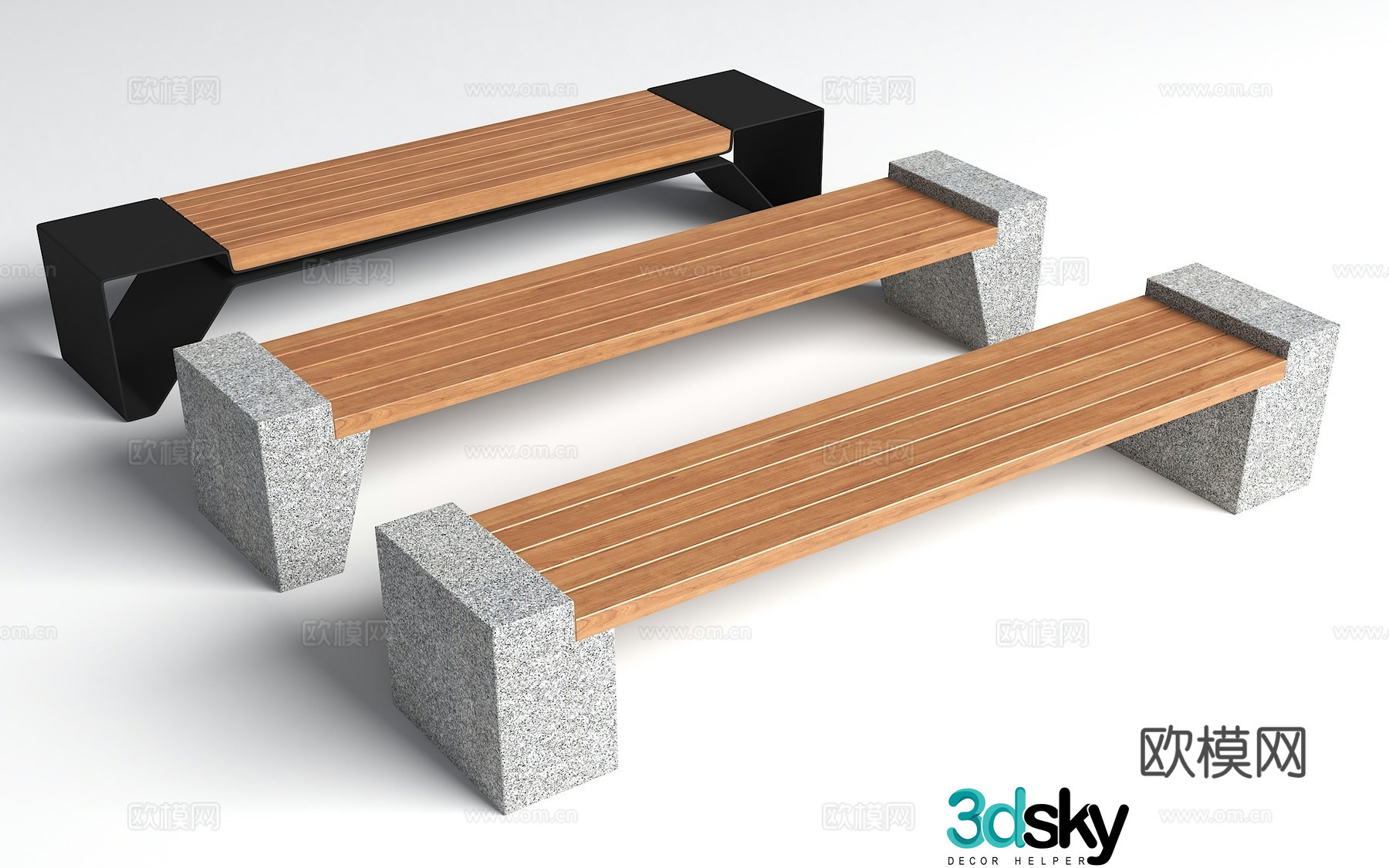 Modern stainless steel seats Landscape seats Log bench Stool Modern park landscape chairs House 3D model