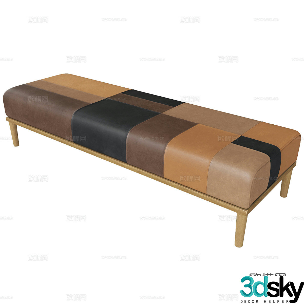 New Chinese bench 3D model