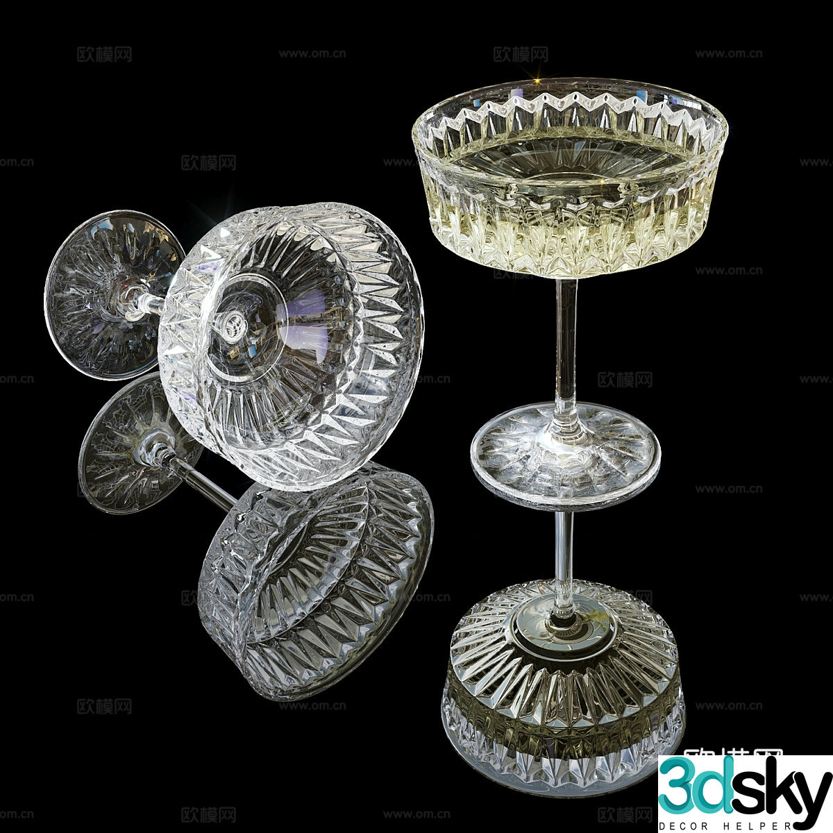 Tableware combination 3D model