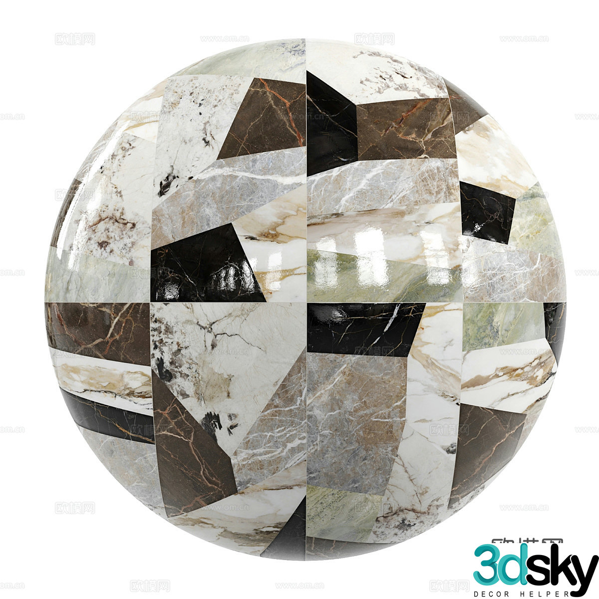 3d model of floor tiles