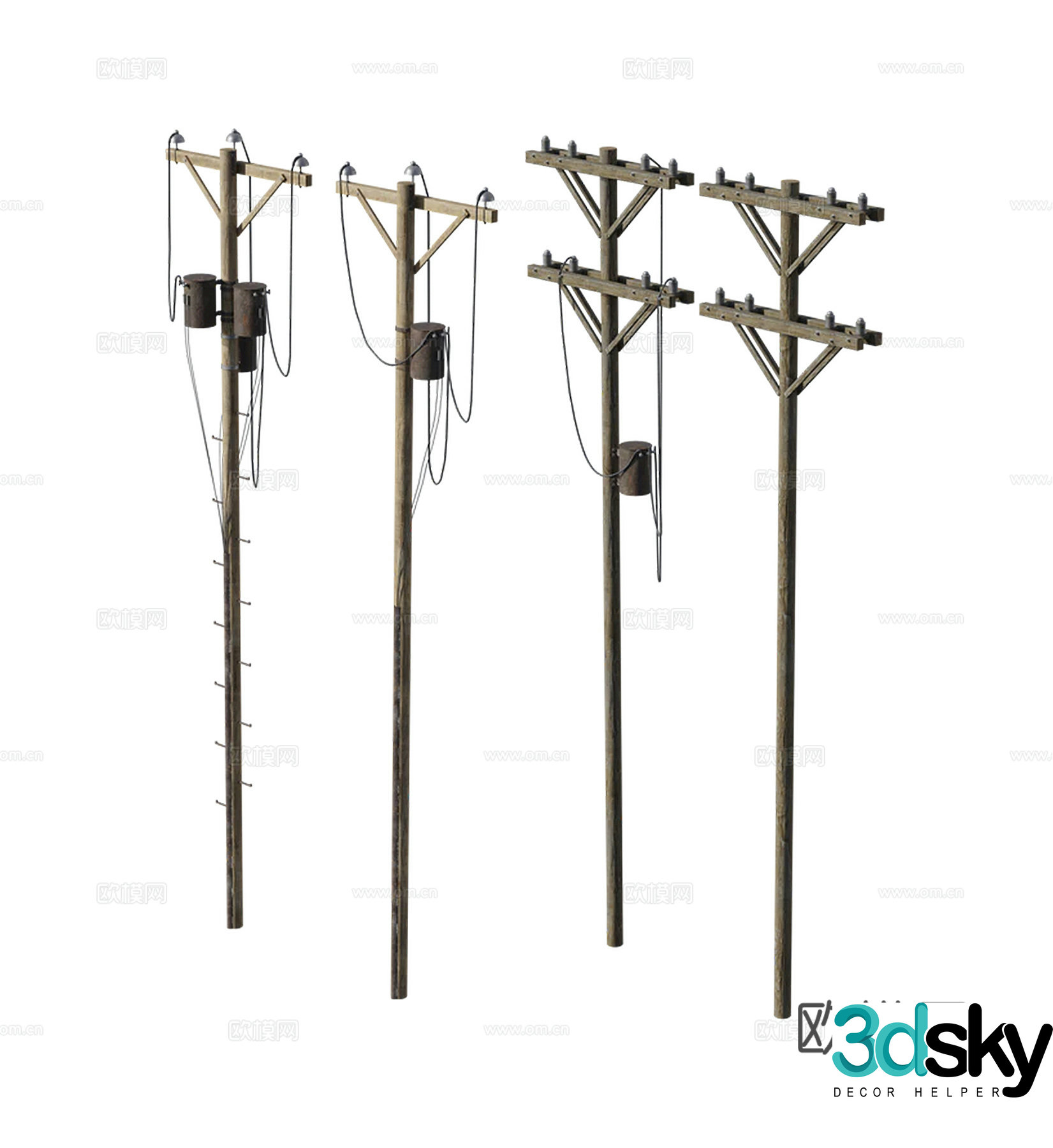 Telephone pole 3d model