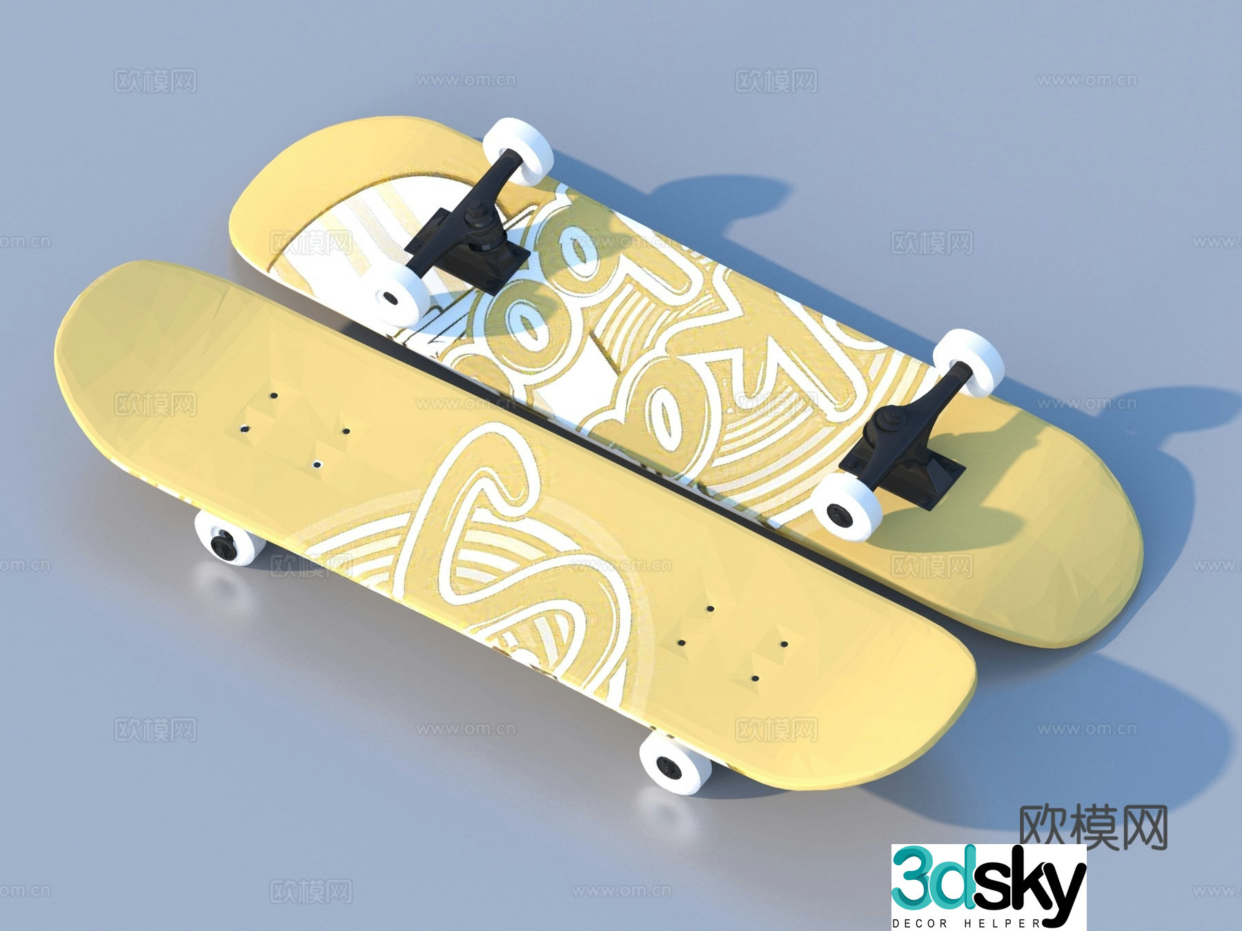 Skateboard Snowboard 3d model