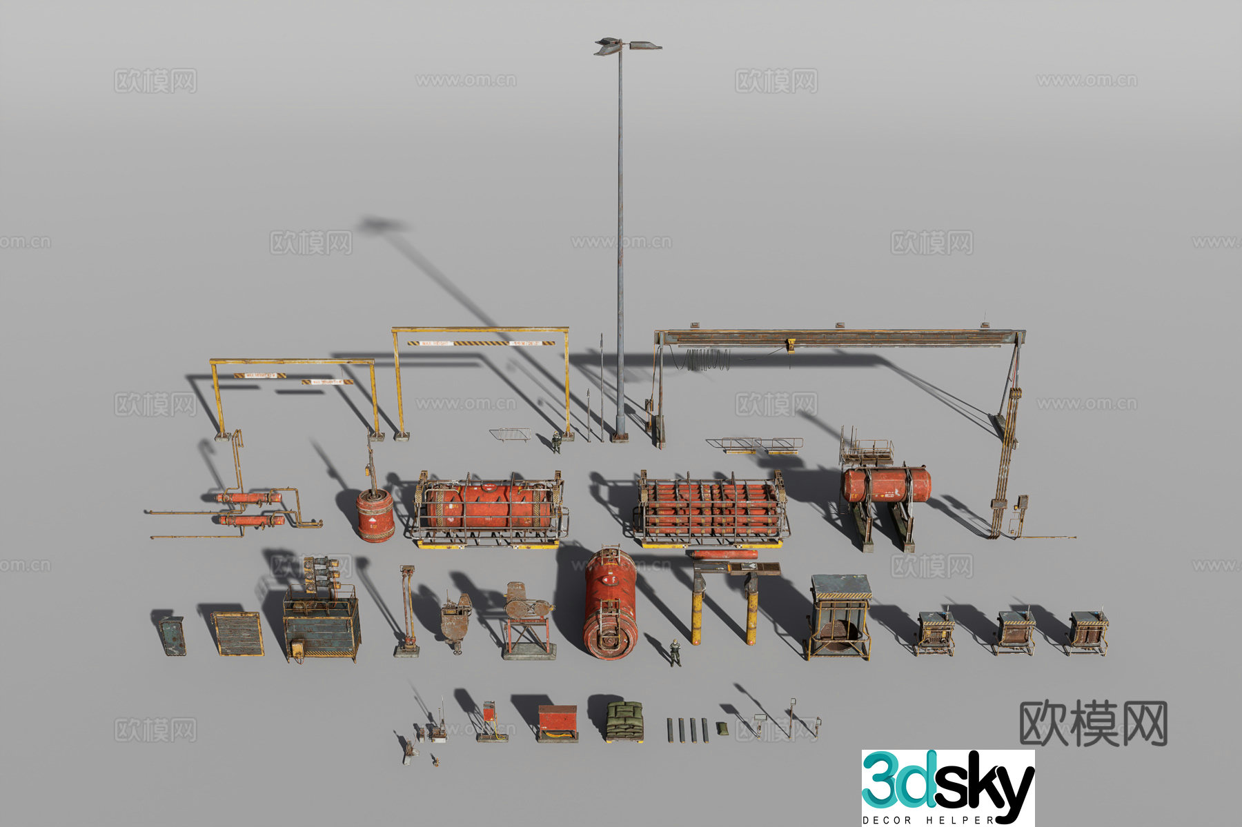 Factory items 3d model