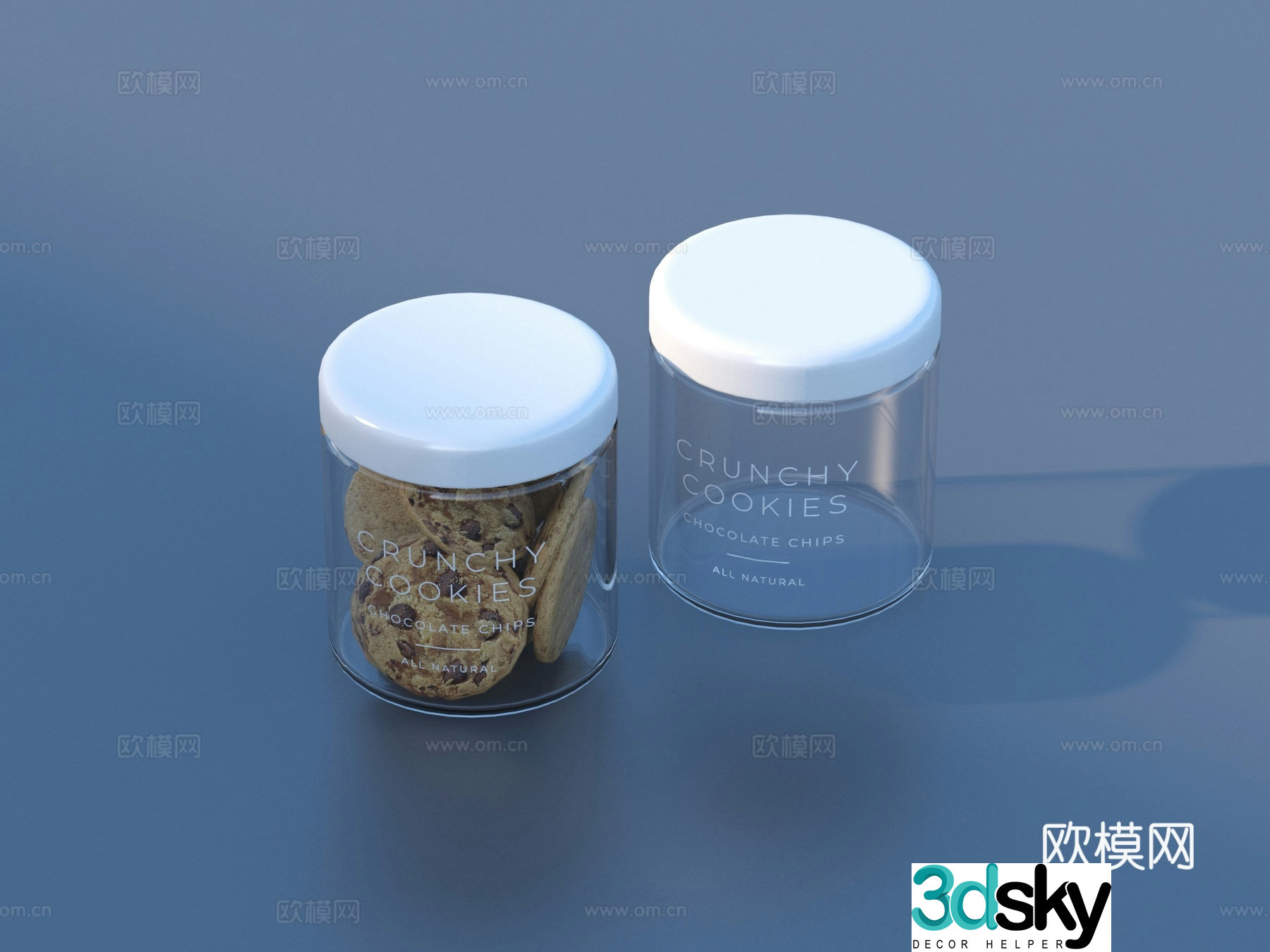 Cookies Glass Jar Cookies Cookies 3D Model