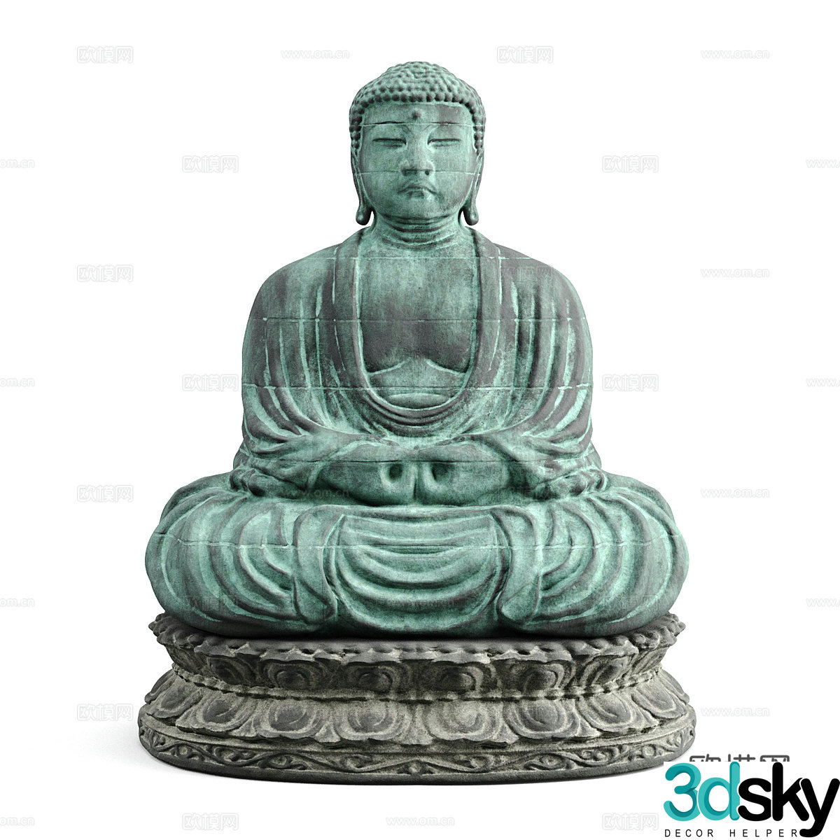 New Chinese Mandala Buddha statue sculpture 3D model