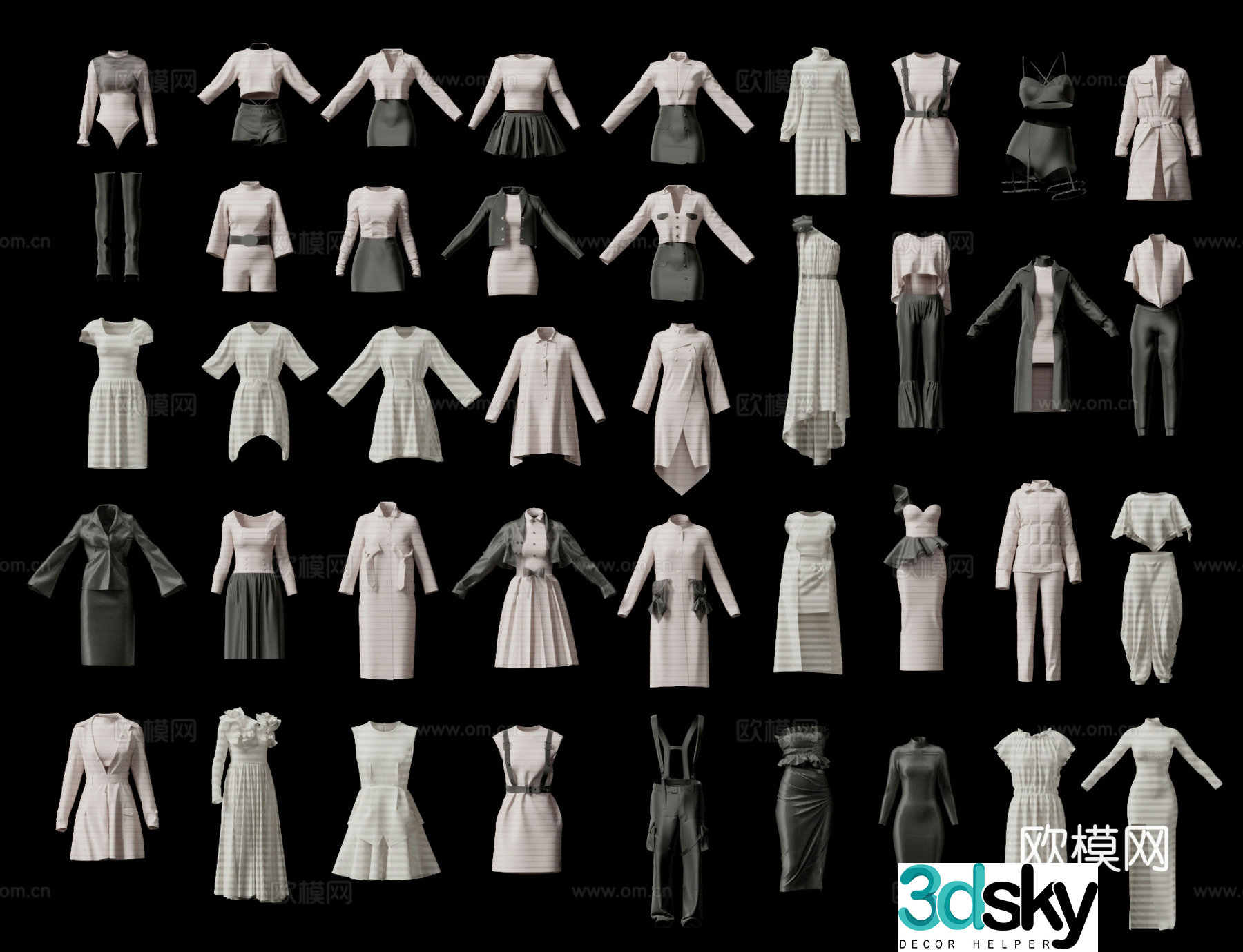 Modern costume dance costume 3d model