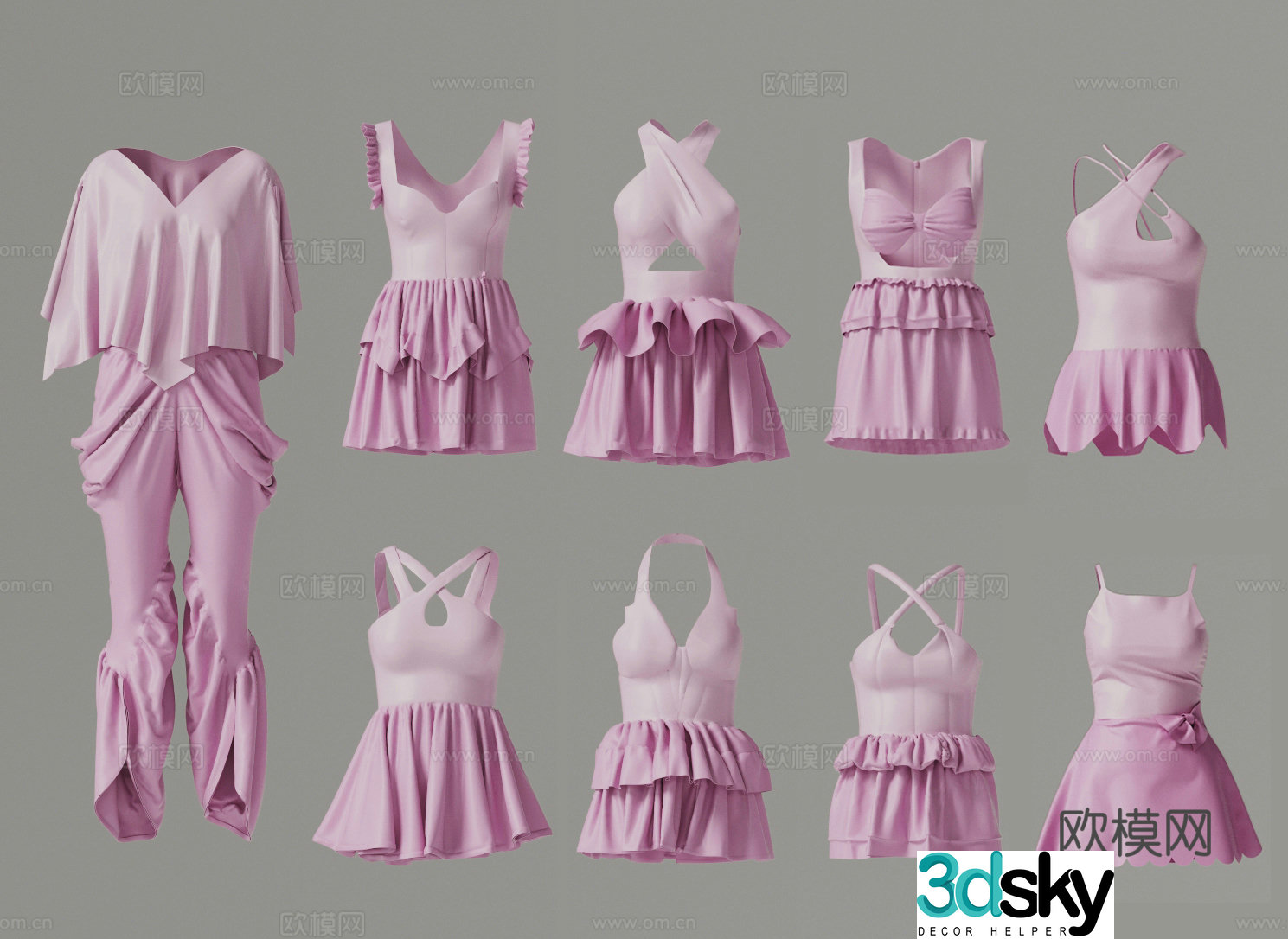 Modern costume dance costume 3d model