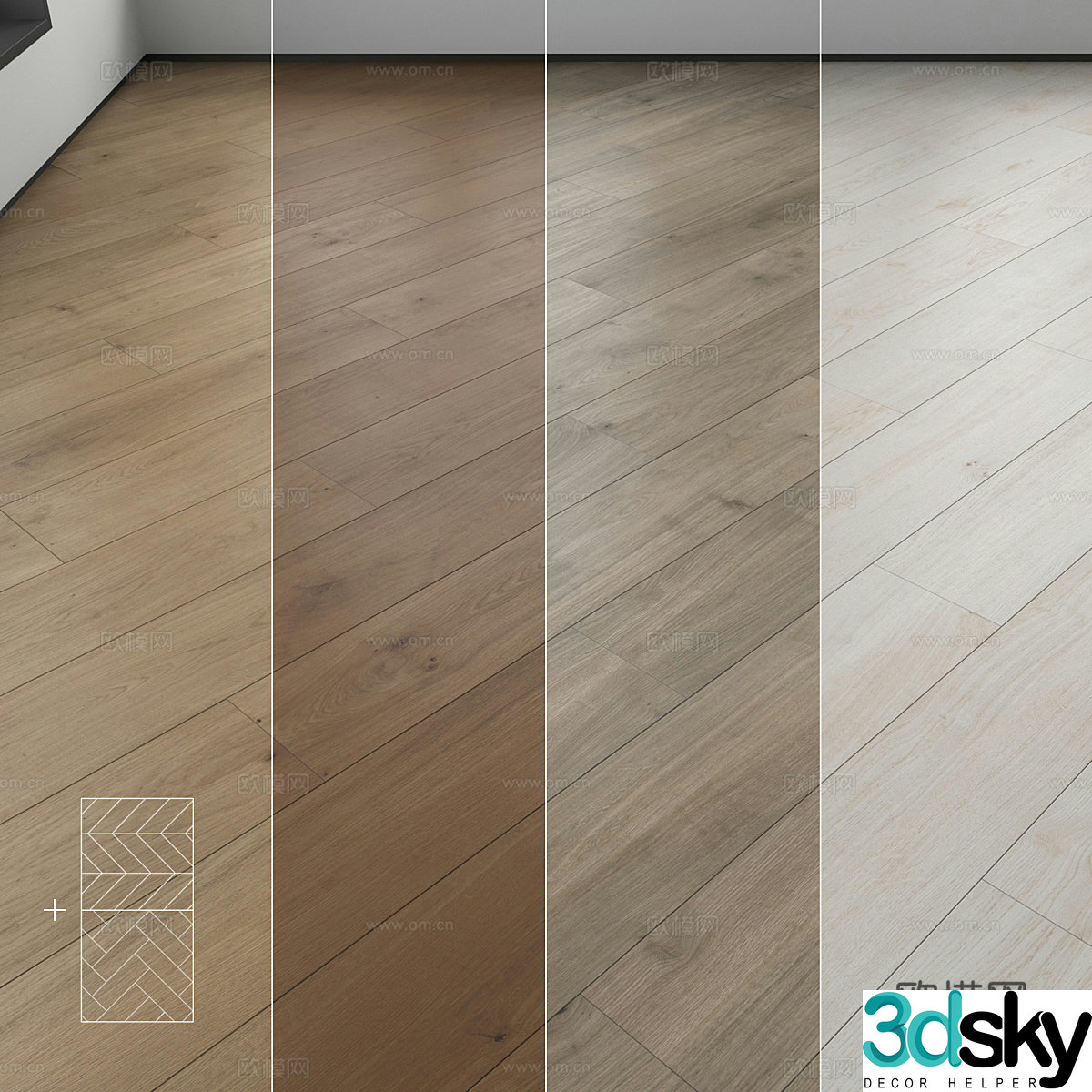 Wooden floor 3d model
