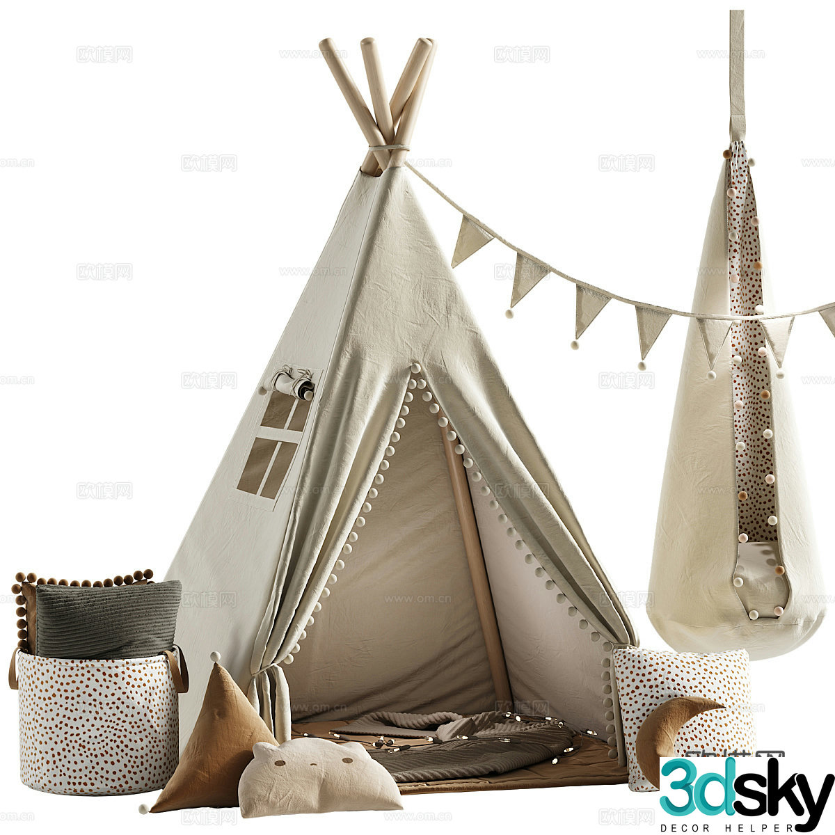 Children’s tent 3d model