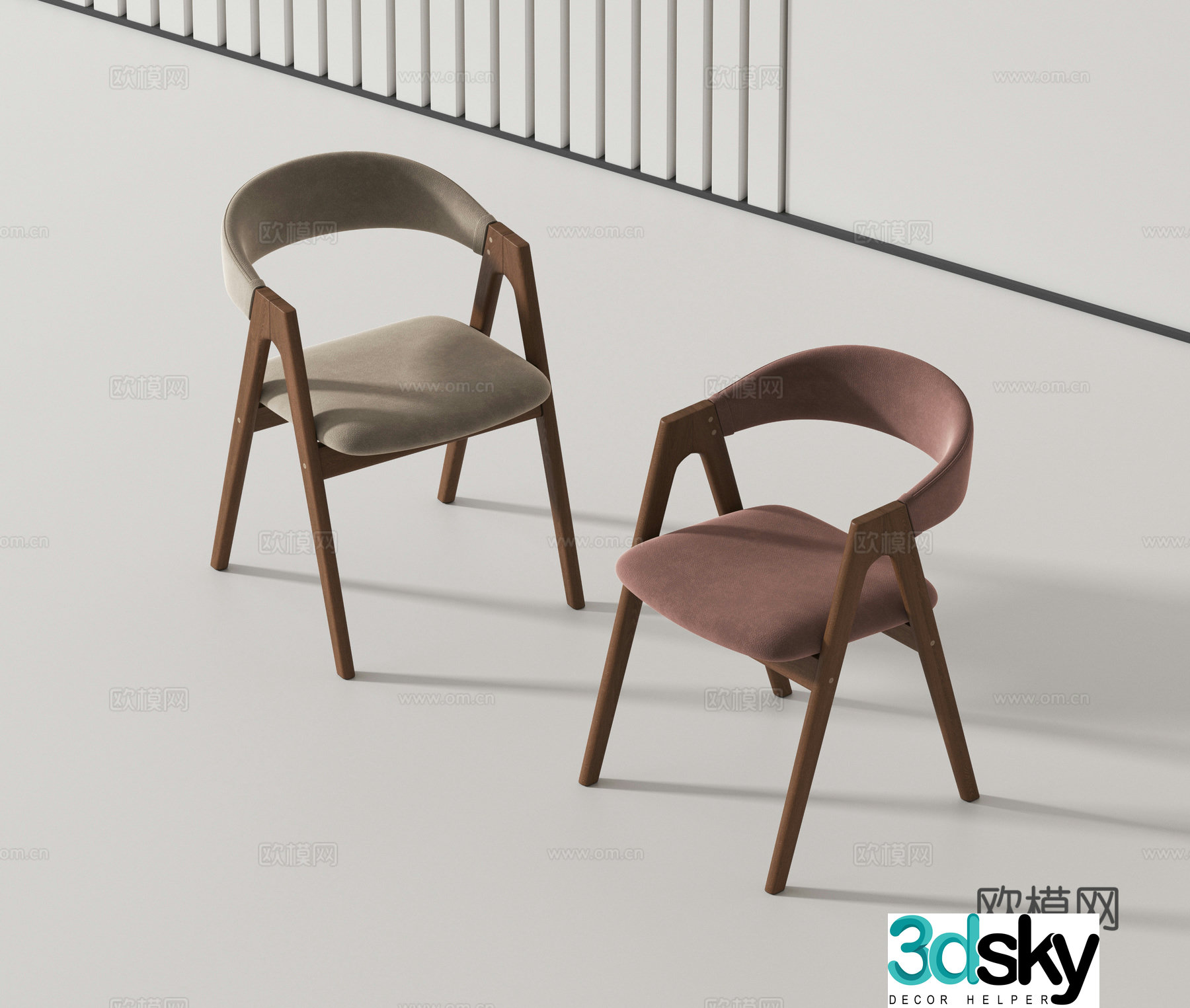 Modern single chair 3d model