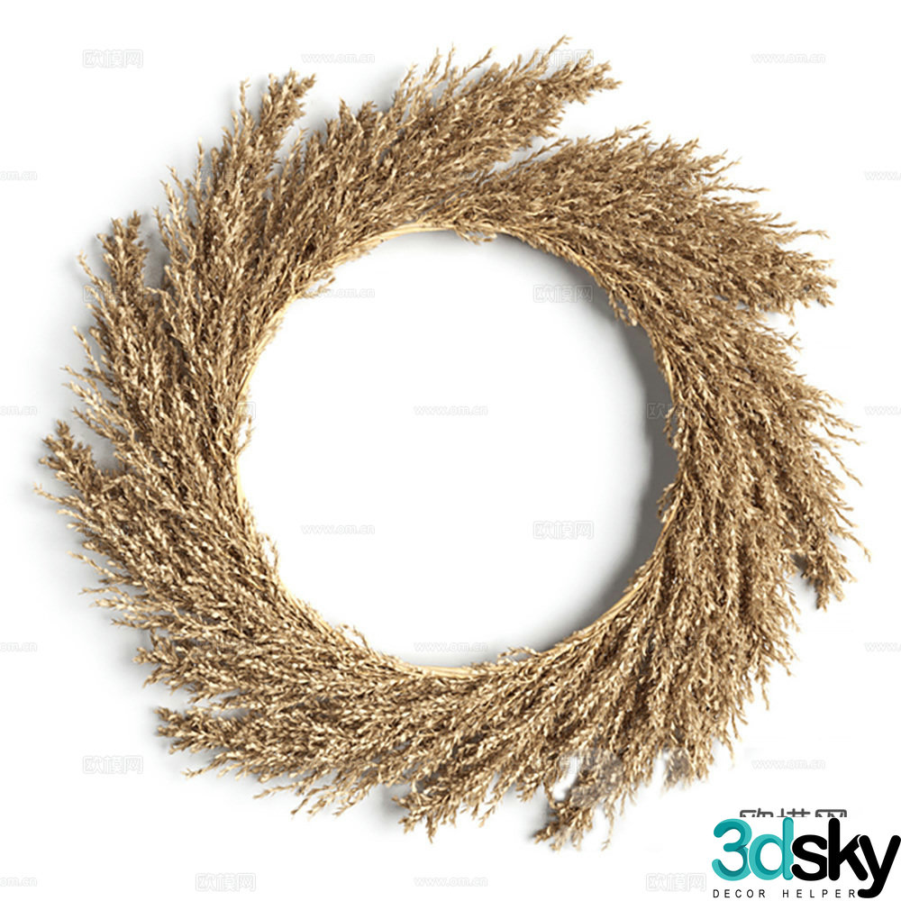 Pendant Plant Pendant Wall Pendant Wall Decoration Hay Wreath 3D Model