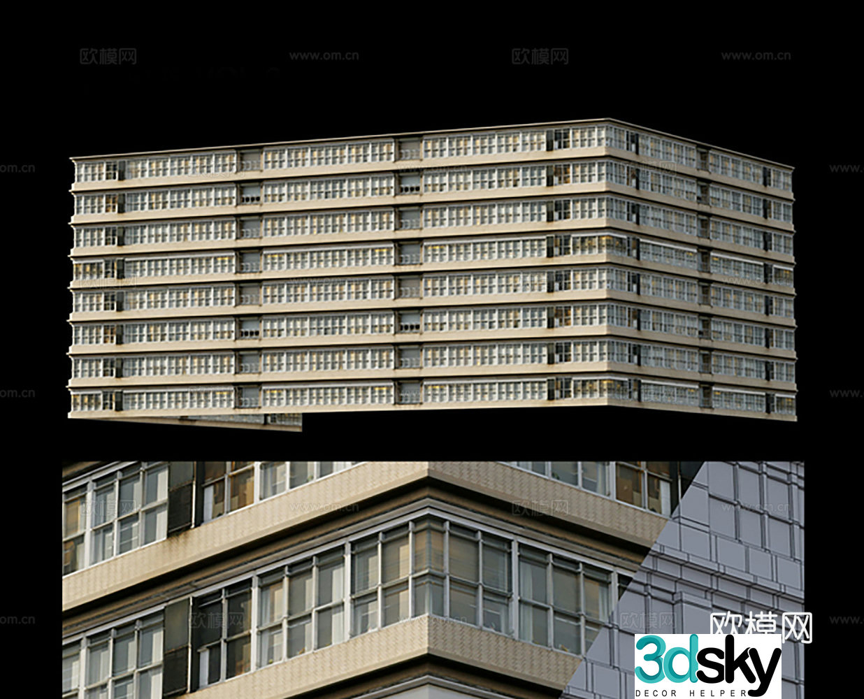 Building exterior Residential building 3d model