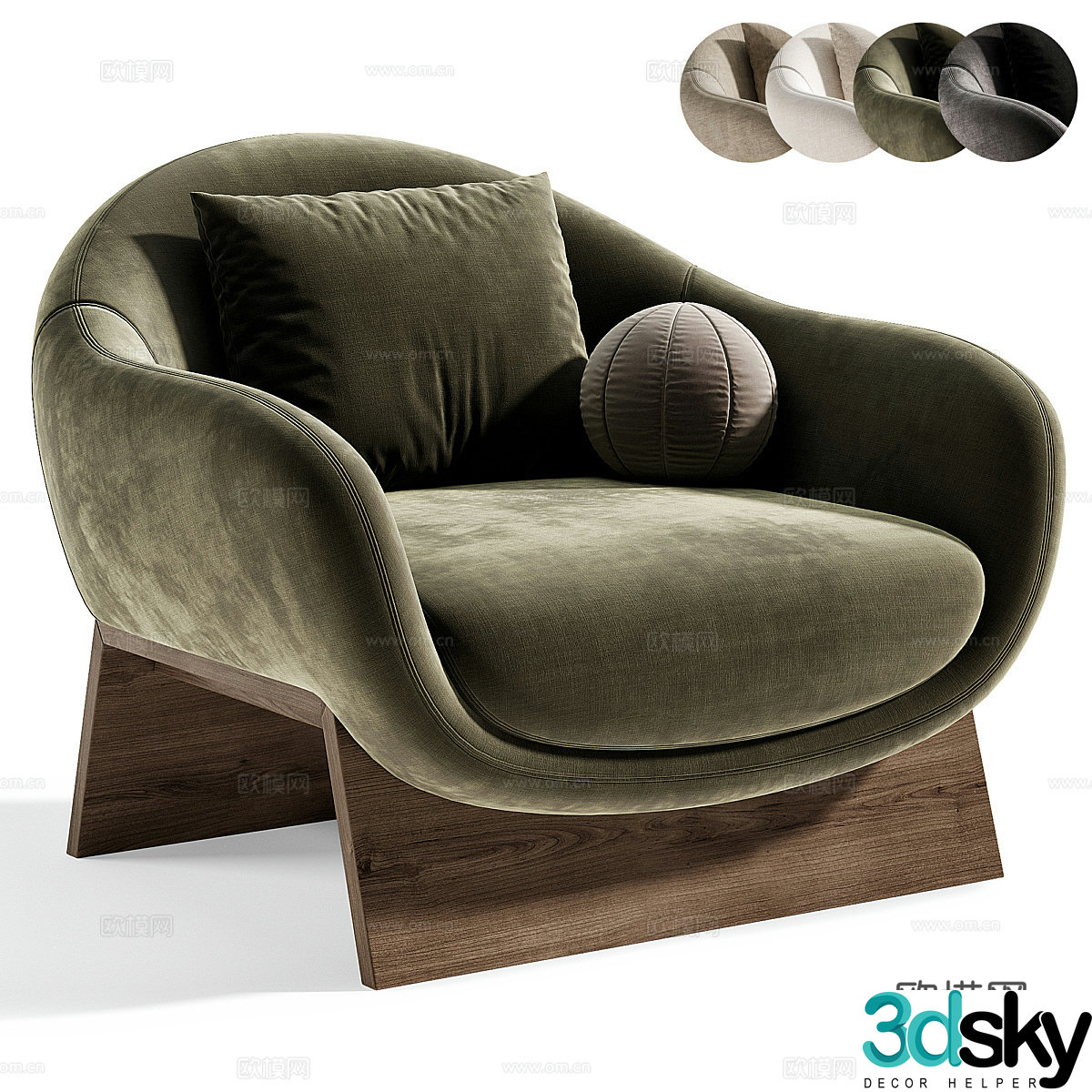 New Chinese style casual sofa 3D model